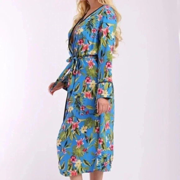 BLUE FLORAL DUSTER - Picture 2 of 3